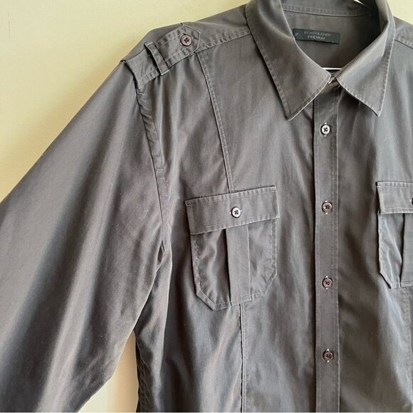 Jack & Jones Long Sleeve Button Down Grey  Shirt - Picture 5 of 9